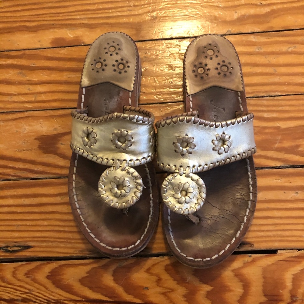 Gold Jack Rogers Sandals
